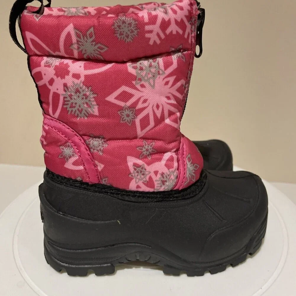 Northside Thermolite Winter Snow Boots Pink Toddler Size 6 Waterproof Zip Front